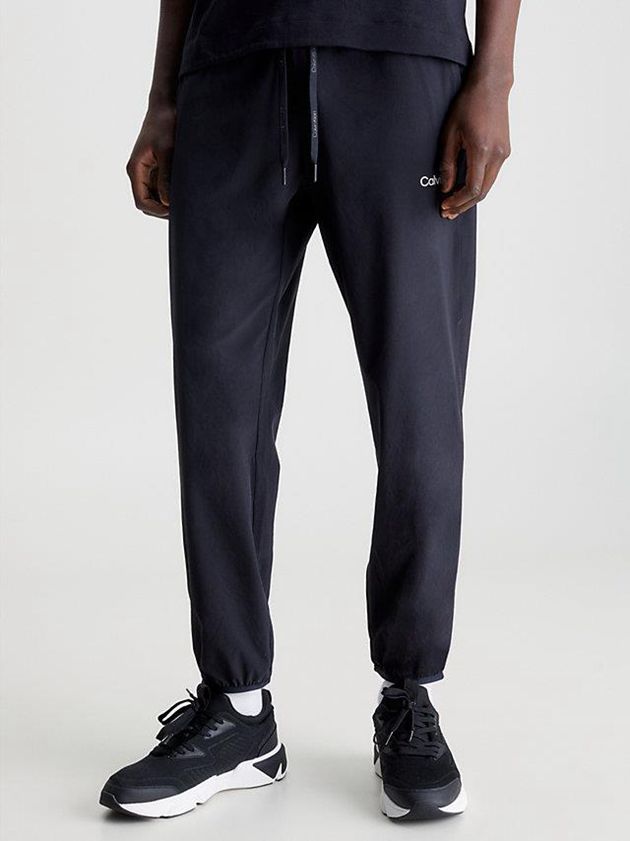 Black Calvin Klein Stretch Men Joggers | DUKG-57614