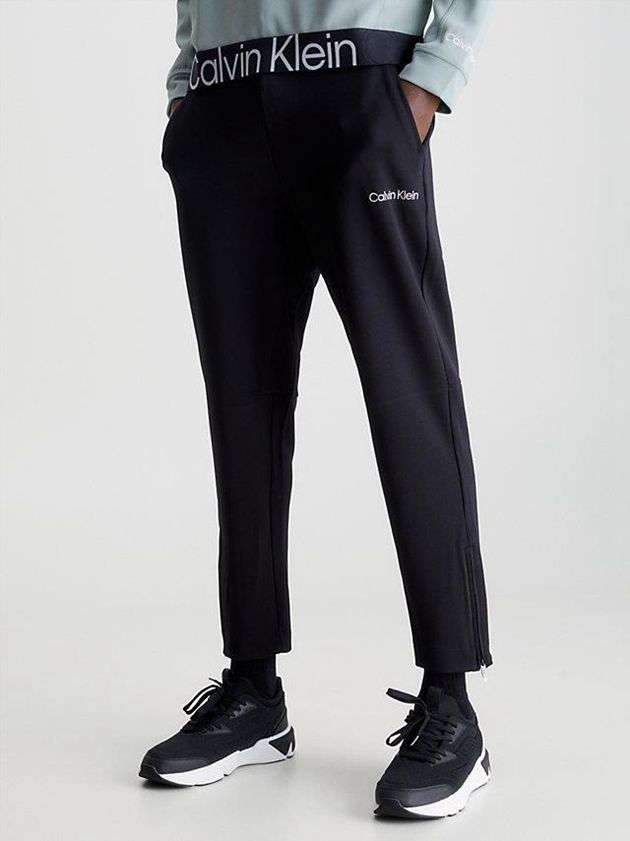 Black Calvin Klein Stretch Men Joggers | UMKA-79624