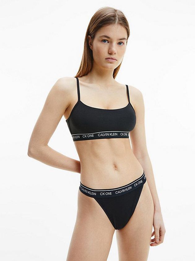Black Calvin Klein String - CK One Women Bra | GDOT-24960