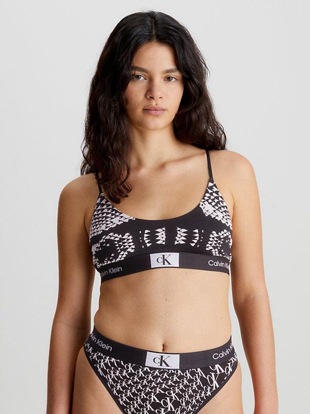 Black Calvin Klein String - Ck96 Women Bra | LWJA-87291