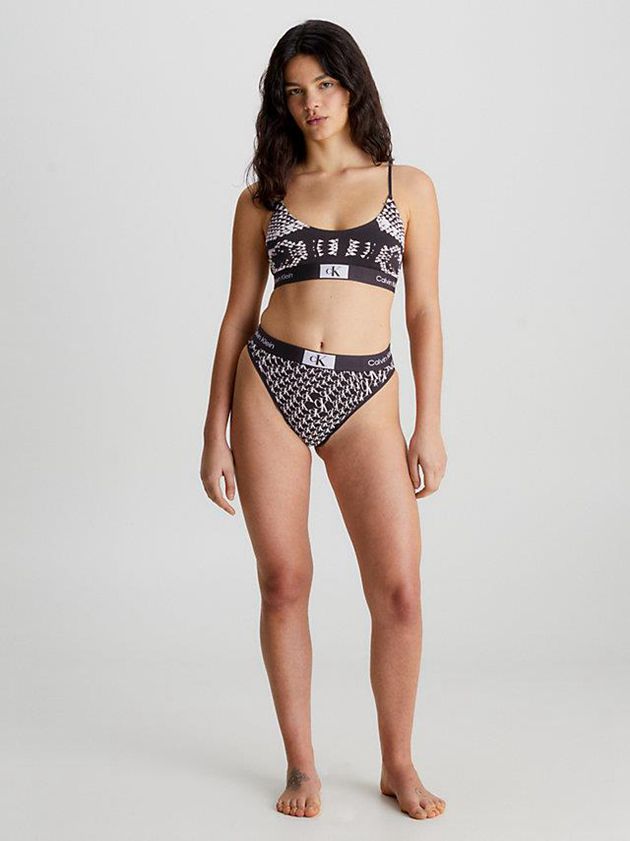Black Calvin Klein String - Ck96 Women Bra | LWJA-87291