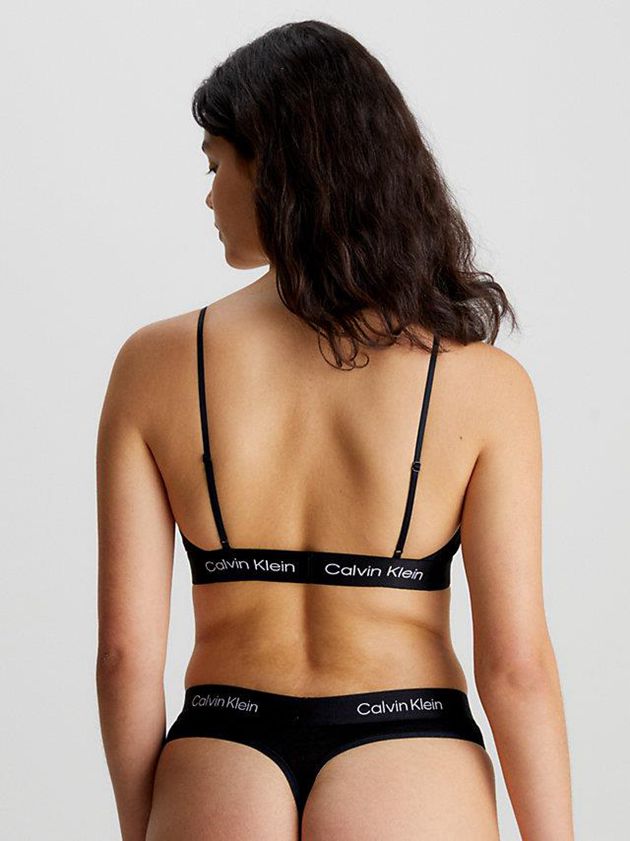 Black Calvin Klein String - Ck96 Women Bra | STZG-41690