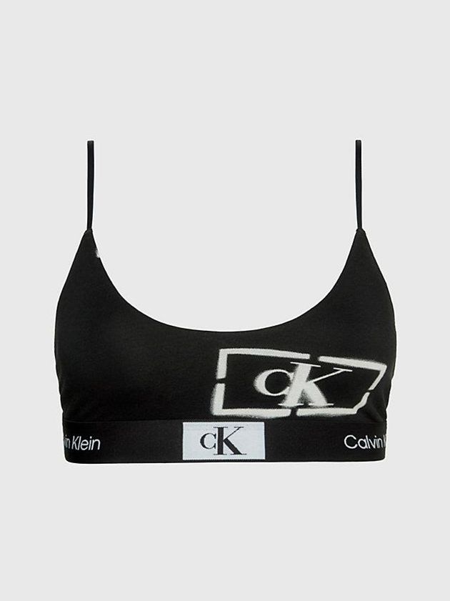 Black Calvin Klein String - Ck96 Women Bra | STZG-41690
