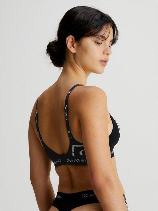 Black Calvin Klein String - Ck96 Women Bra | KQHP-23471