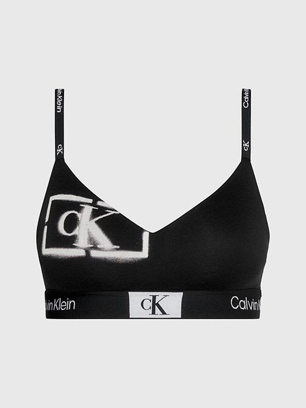 Black Calvin Klein String - Ck96 Women Bra | KQHP-23471