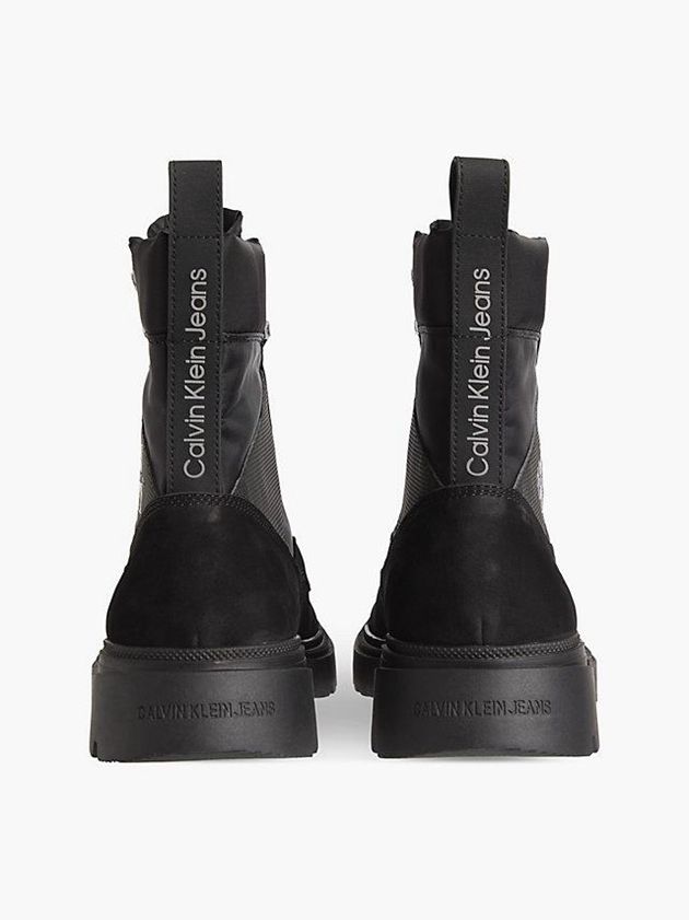 Black Calvin Klein Suede Chunky Men Boots | QDJT-78924