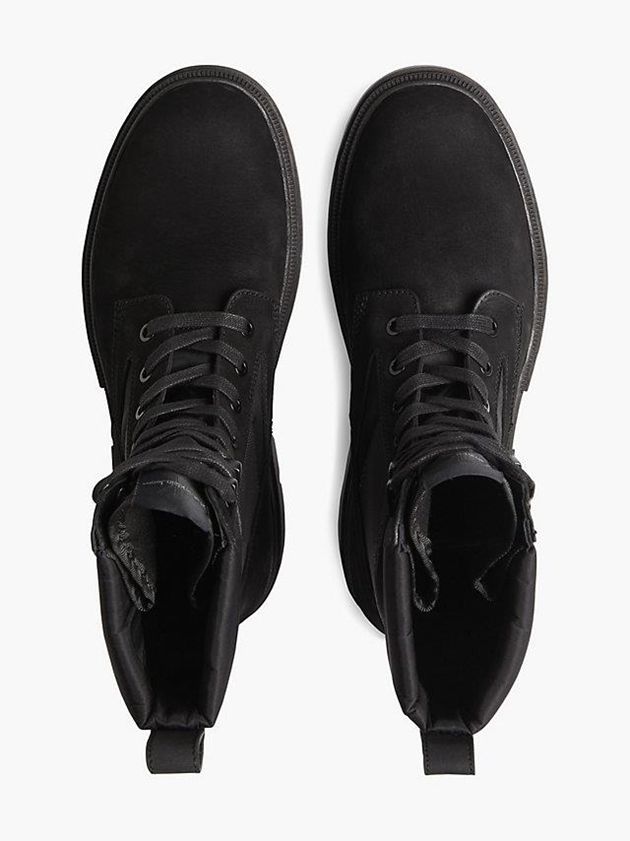 Black Calvin Klein Suede Chunky Men Boots | QDJT-78924