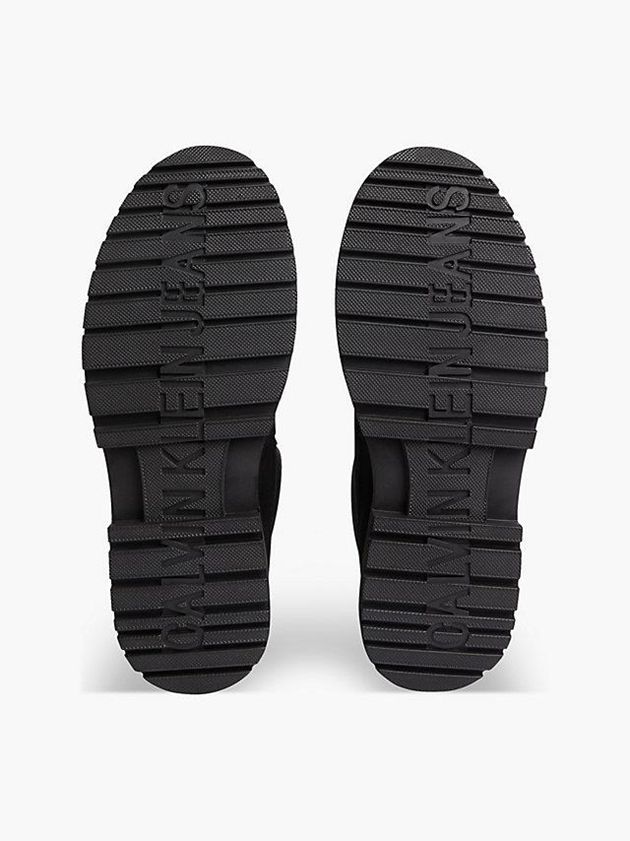 Black Calvin Klein Suede Men Boots | LAJC-49860