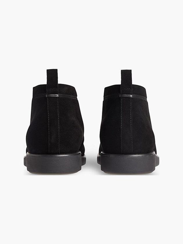 Black Calvin Klein Suede Men Boots | OHAQ-08721