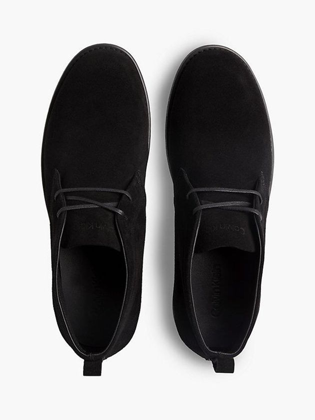 Black Calvin Klein Suede Men Boots | OHAQ-08721