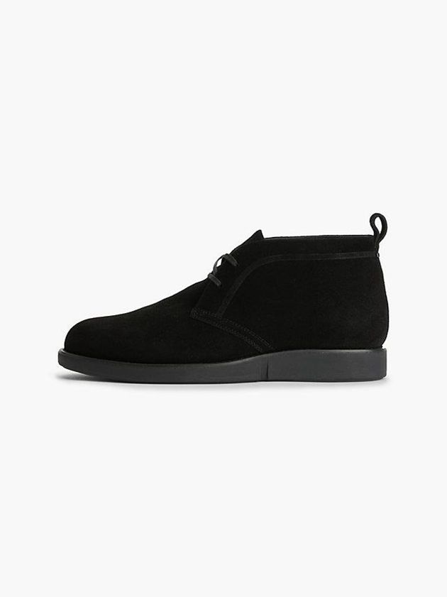 Black Calvin Klein Suede Men Boots | OHAQ-08721