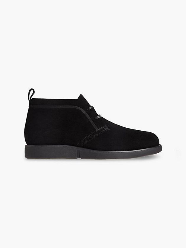 Black Calvin Klein Suede Men Boots | OHAQ-08721