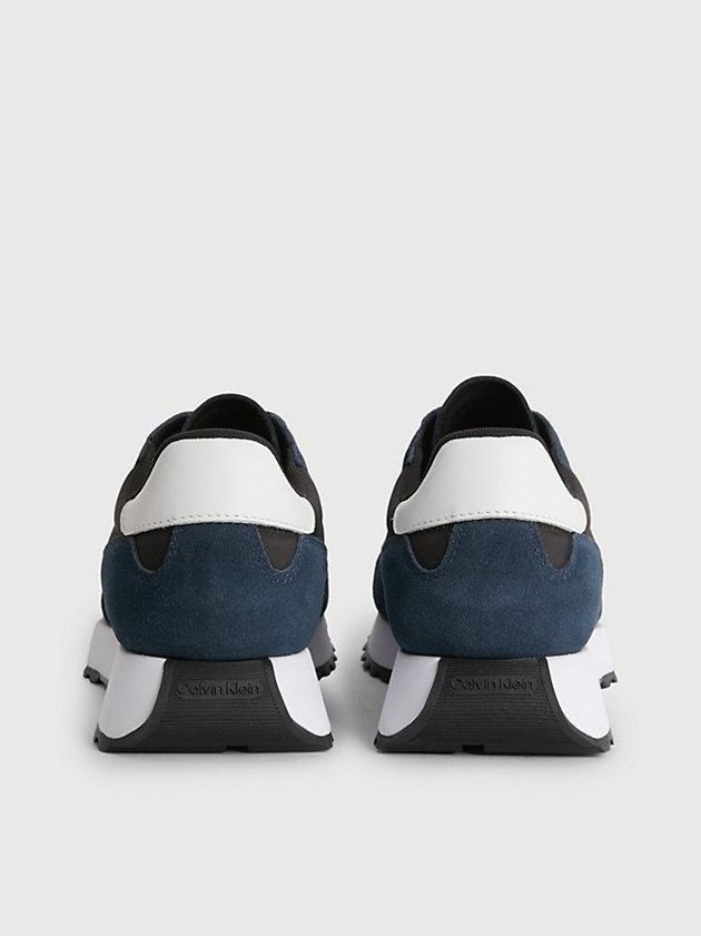 Black Calvin Klein Suede Men Sneakers | CTMG-35402