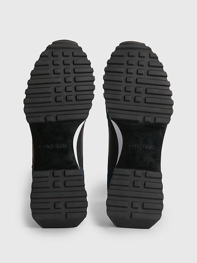 Black Calvin Klein Suede Men Sneakers | CTMG-35402