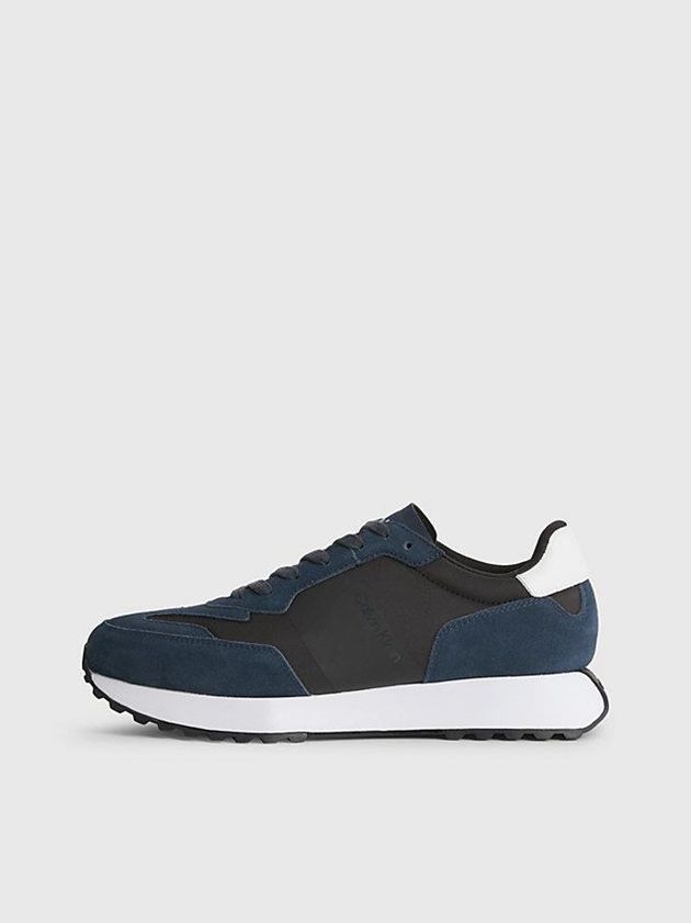 Black Calvin Klein Suede Men Sneakers | CTMG-35402