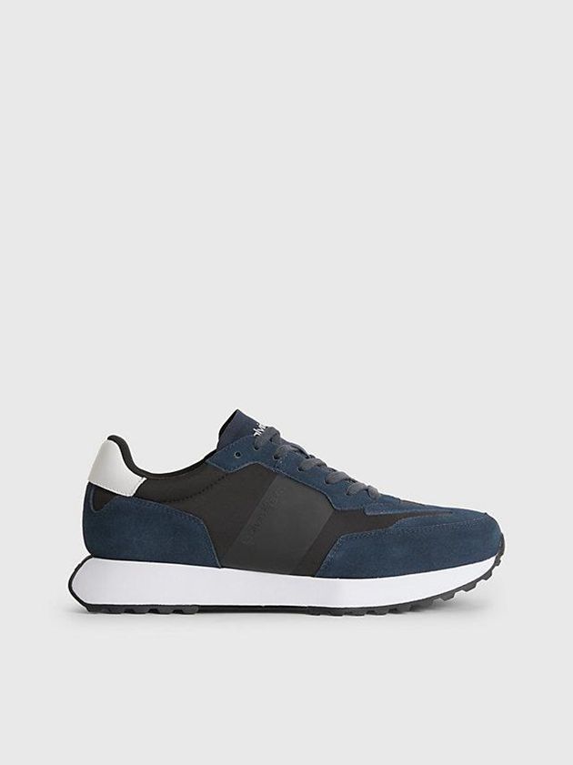 Black Calvin Klein Suede Men Sneakers | CTMG-35402