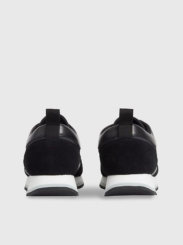 Black Calvin Klein Suede Men Sneakers | HINW-25613