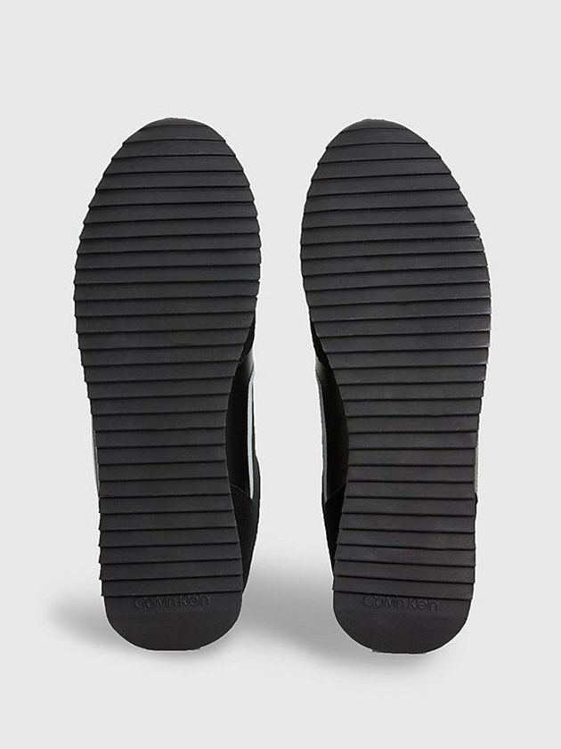 Black Calvin Klein Suede Men Sneakers | HINW-25613