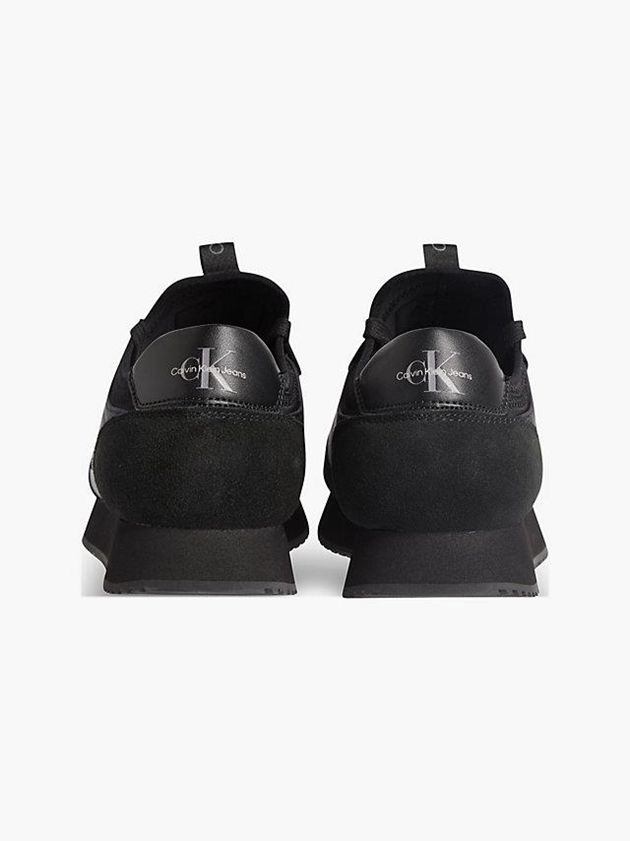 Black Calvin Klein Suede Men Sneakers | JHTZ-52301