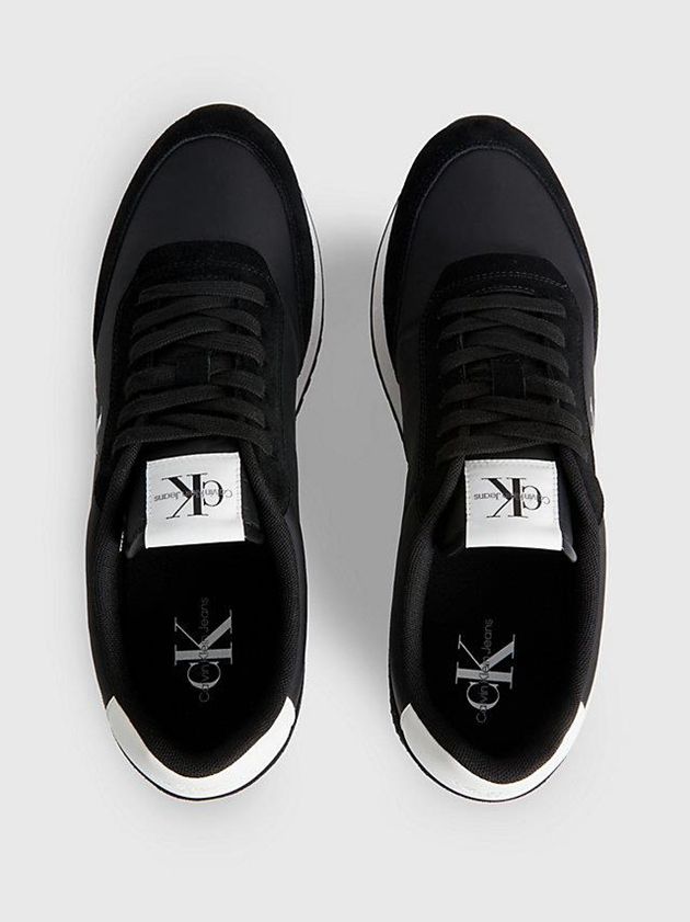 Black Calvin Klein Suede Men Sneakers | KPEL-63421