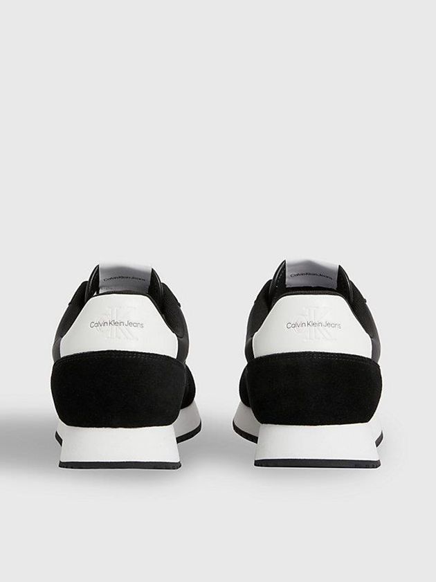 Black Calvin Klein Suede Men Sneakers | KPEL-63421