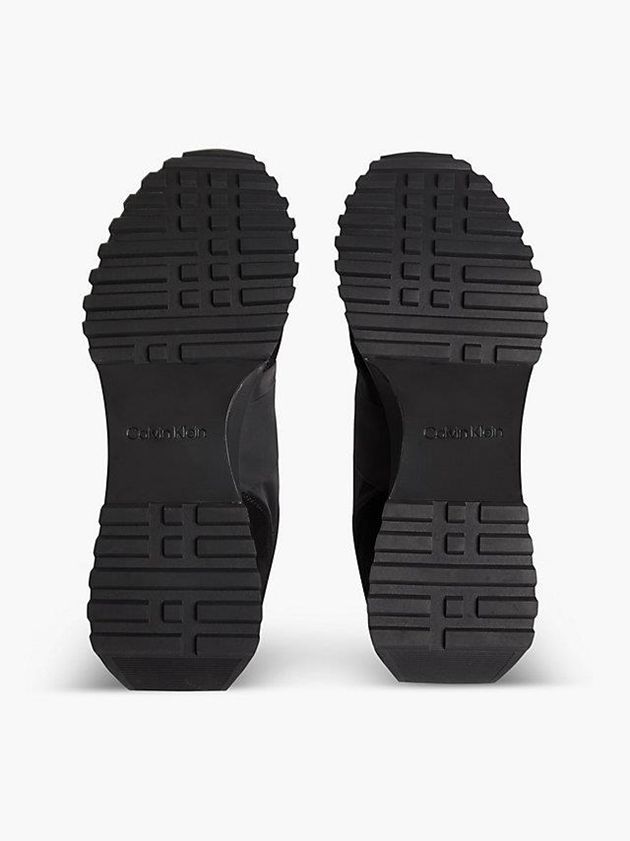 Black Calvin Klein Suede Men Sneakers | NXOD-49506