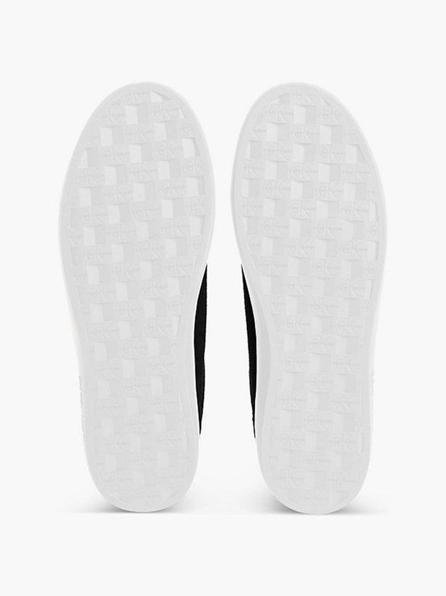 Black Calvin Klein Suede Men Sneakers | OTKU-06358