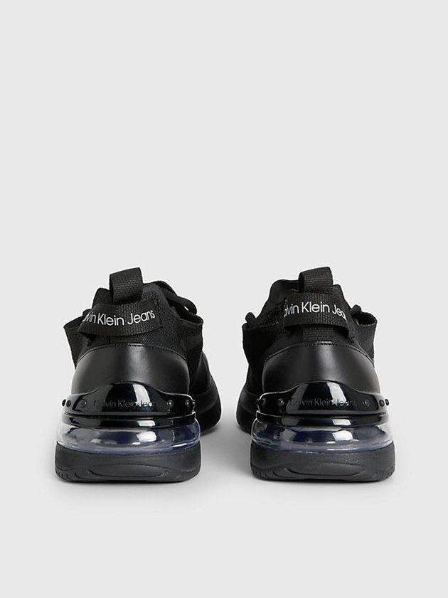 Black Calvin Klein Suede Men Sneakers | PGET-40781
