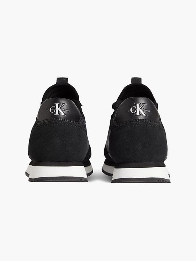 Black Calvin Klein Suede Women Sneakers | VLFM-29635