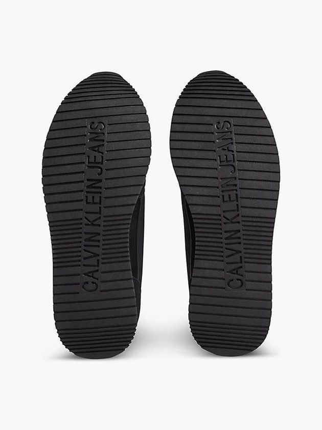 Black Calvin Klein Suede Women Sneakers | VLFM-29635