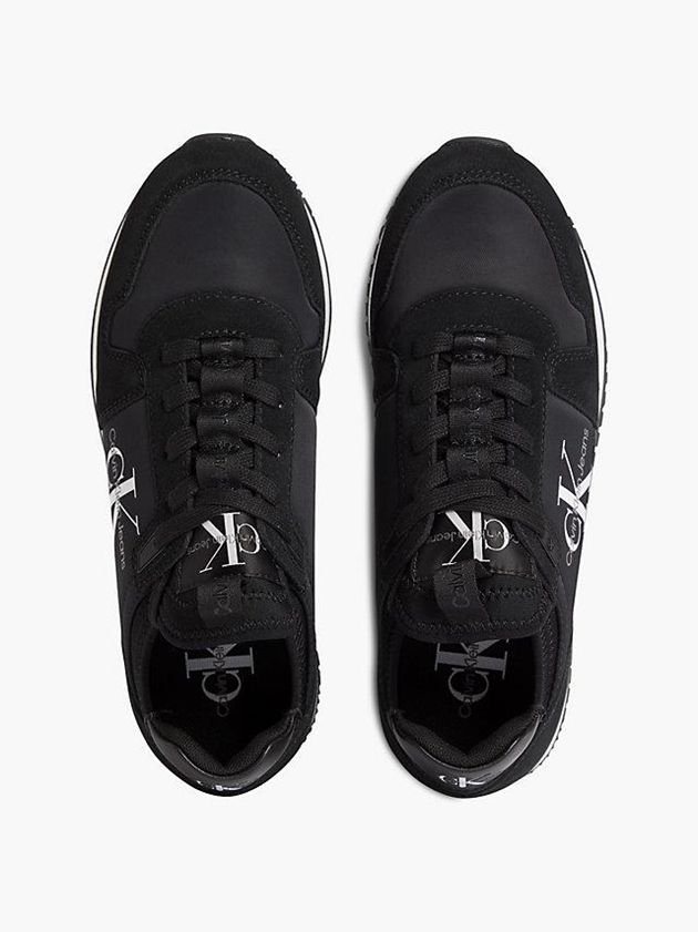 Black Calvin Klein Suede Women Sneakers | VLFM-29635