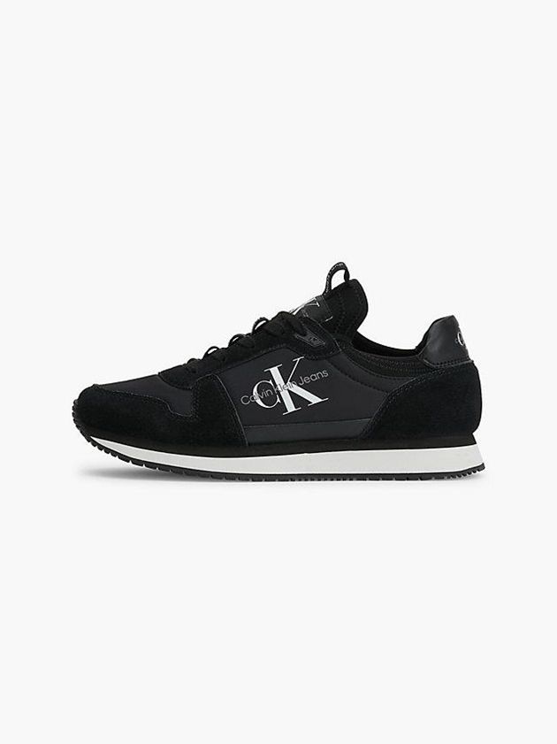 Black Calvin Klein Suede Women Sneakers | VLFM-29635