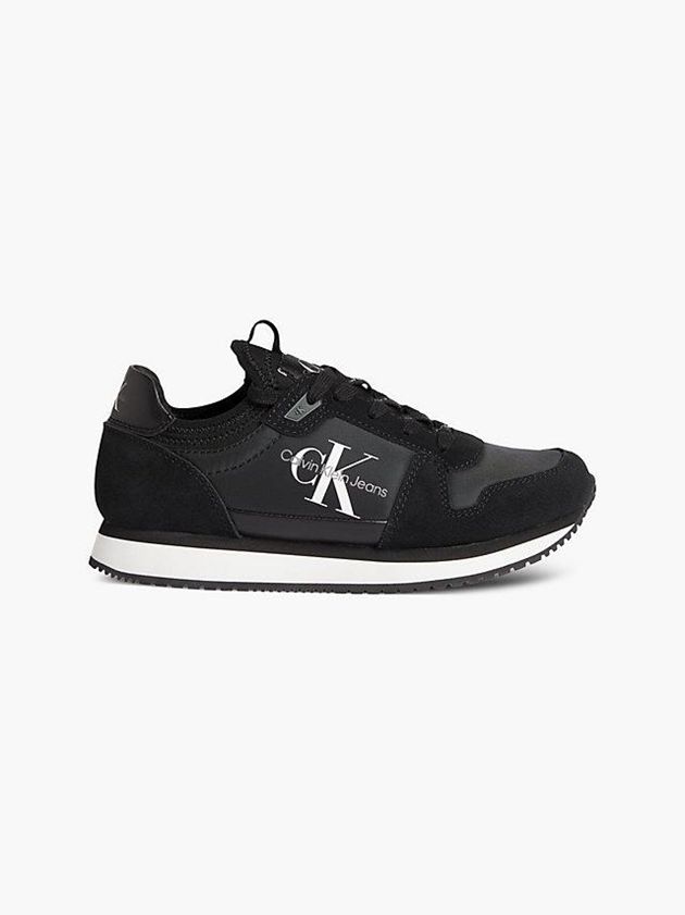 Black Calvin Klein Suede Women Sneakers | VLFM-29635
