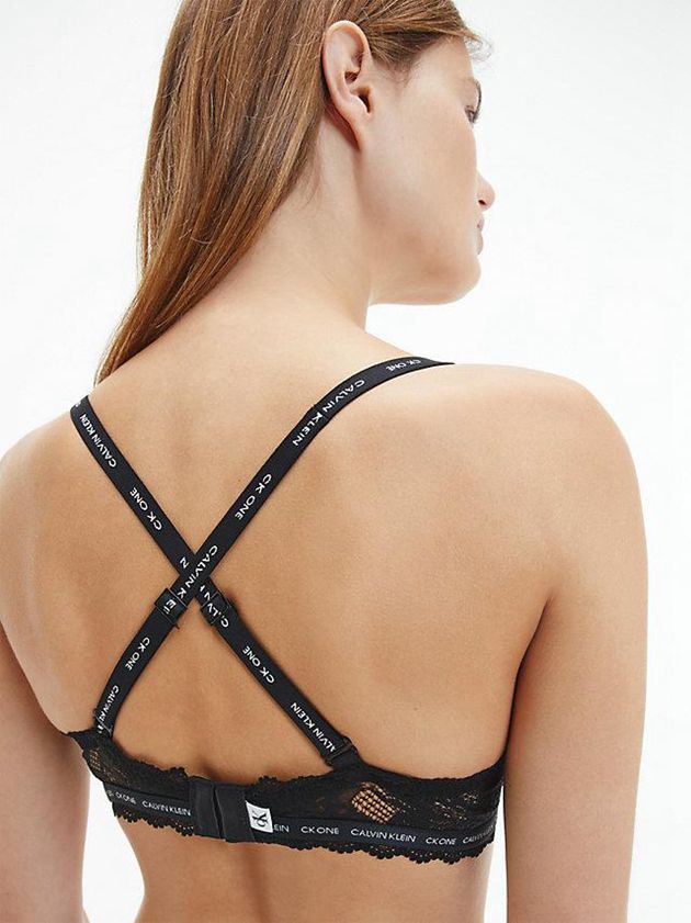 Black Calvin Klein T-Shirt - CK One Women Bra | OBKT-96843