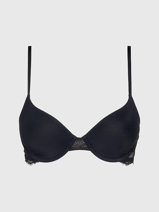 Black Calvin Klein T-Shirt - Geo Lace Women Bra | JZXP-80647