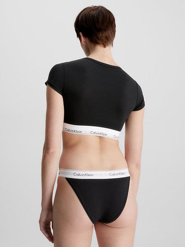 Black Calvin Klein T-Shirt - Modern Cotton Women Bra | BCUI-15763
