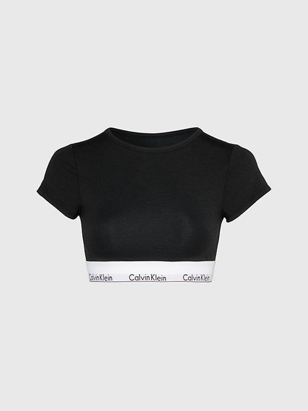 Black Calvin Klein T-Shirt - Modern Cotton Women Bra | BCUI-15763