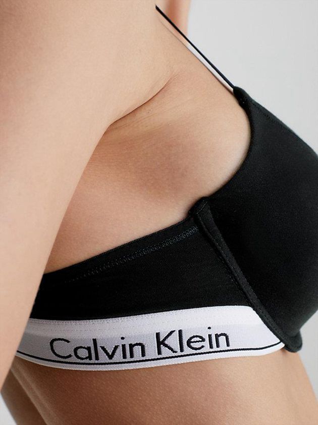 Black Calvin Klein T-Shirt - Modern Cotton Women Bra | DAXC-18207