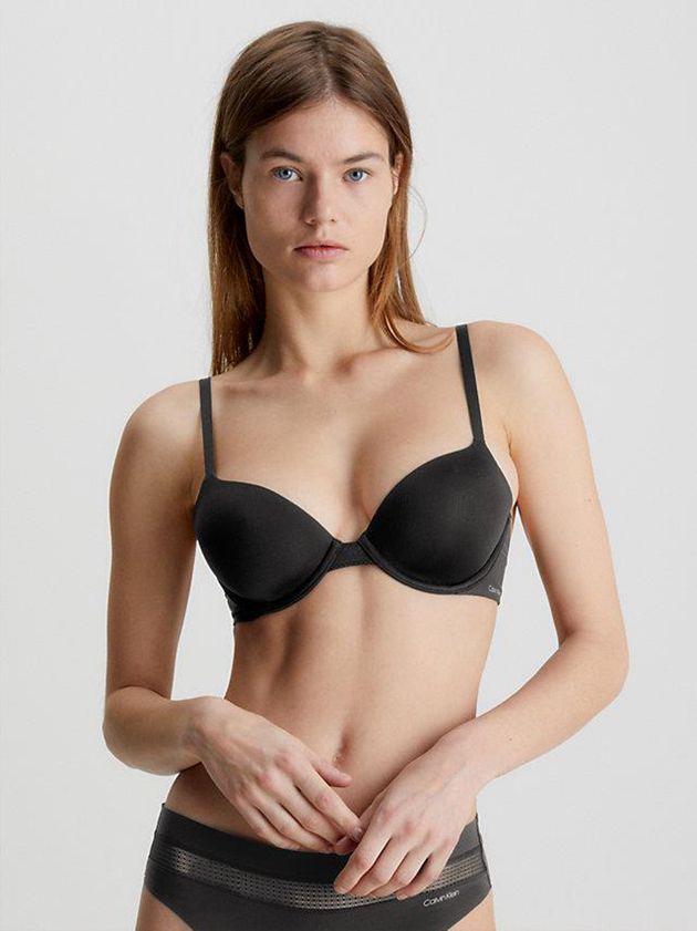 Black Calvin Klein T-Shirt - Perfectly Fit Flex Women Bra | QXWO-09753
