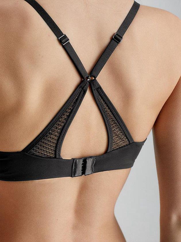 Black Calvin Klein T-Shirt - Perfectly Fit Flex Women Bra | QXWO-09753