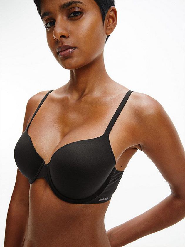 Black Calvin Klein T-Shirt - Perfectly Fit Flex Women Bra | WCUN-38419