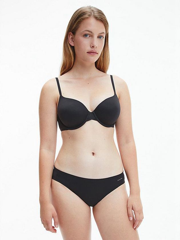 Black Calvin Klein T-Shirt - Perfectly Fit Flex Women Bra | WCUN-38419