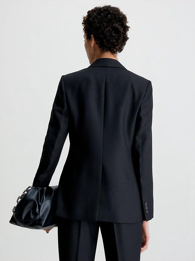 Black Calvin Klein Tailored Blazer Women Jacket | FMYX-80392