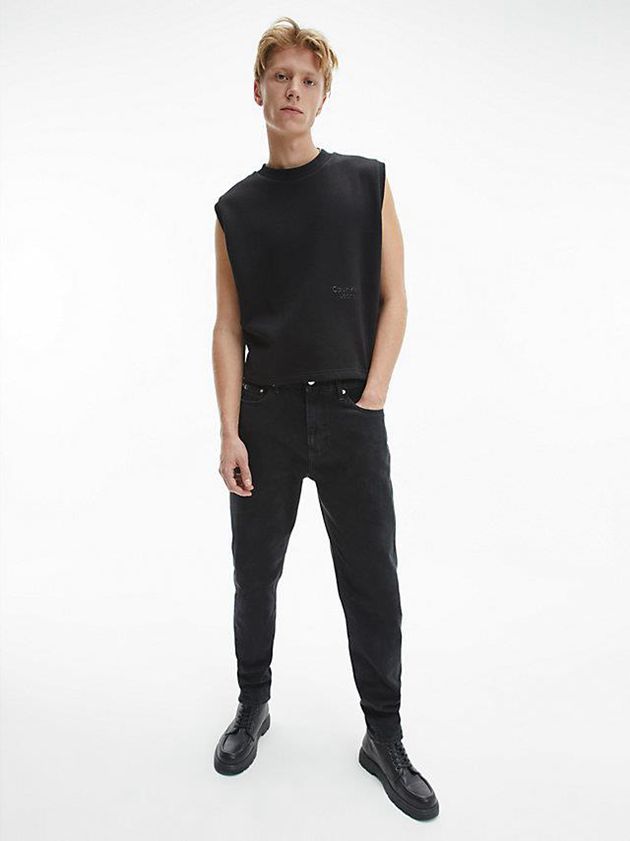 Black Calvin Klein Tapered Men Jeans | IXPQ-19687