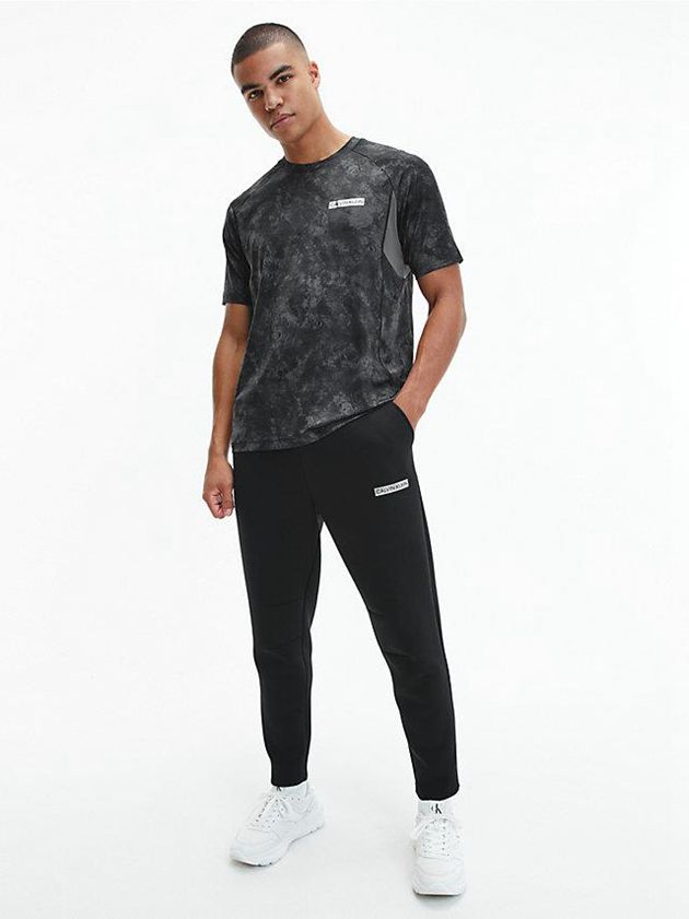 Black Calvin Klein Tapered Men Joggers | KADZ-84915