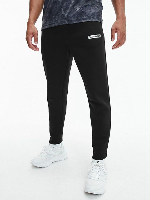 Black Calvin Klein Tapered Men Joggers | KADZ-84915
