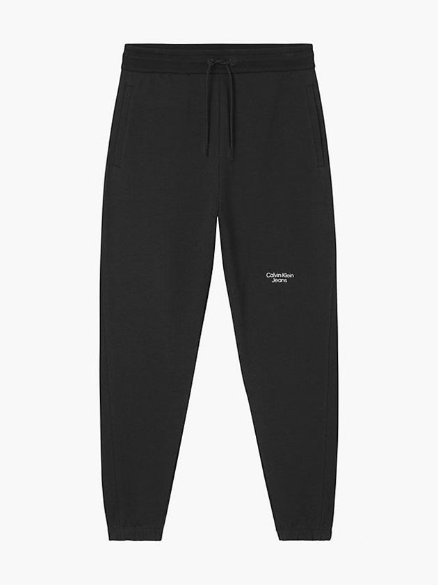 Black Calvin Klein Tapered Men Joggers | PRBQ-06189