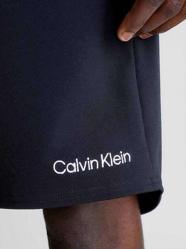 Black Calvin Klein Textured Gym Men Shorts | IELC-91254