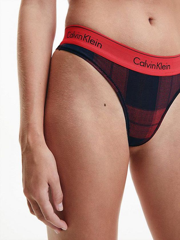Black Calvin Klein Thong Set - Modern Cotton Women Bra | JQLI-37461