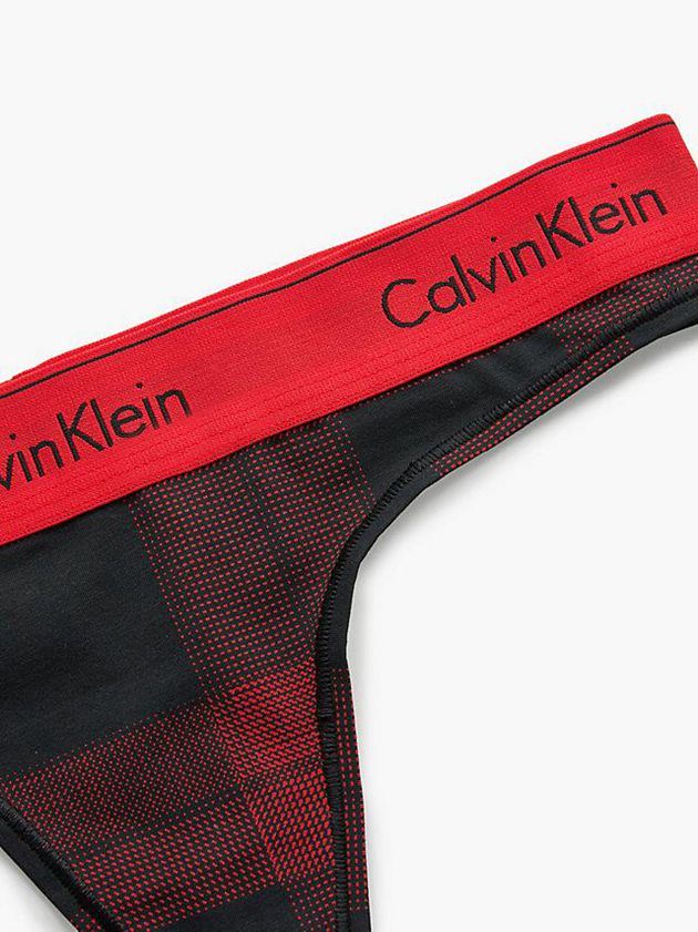 Black Calvin Klein Thong Set - Modern Cotton Women Bra | JQLI-37461
